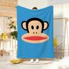 Art Illustration P-Paul Frank Throw Lightweight 240g Flannel Blanket Soft Skin-friendly for Summer Cooling