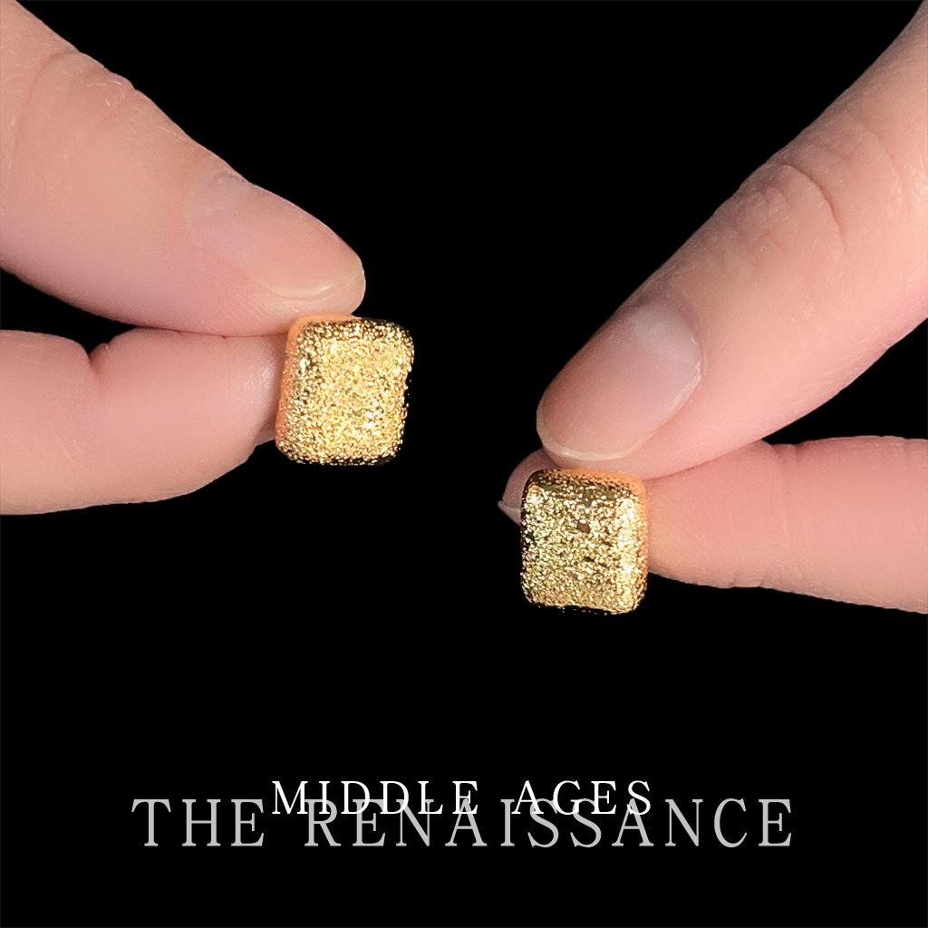 Средневековые гвоздики с геометрическим квадратным узором песка, французские серьги с легким ароматом