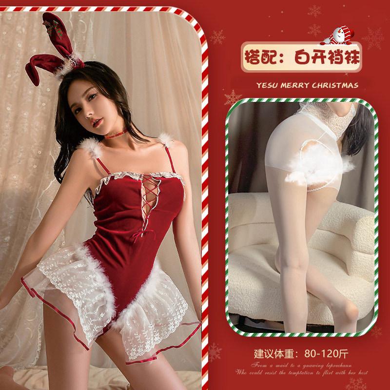 Christmas sexy new year christmas robe bunny christmas costume cos performance two-dimensional, erotic underwear