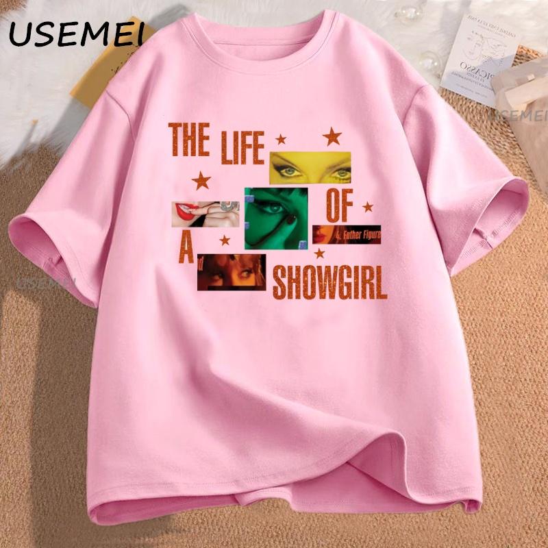 The Life of A Showgirl T Shirt Funny Cotton Short Sleeve Round Neck Tshirt Casual Female Clothing Harajuku Streetwear Tshirt