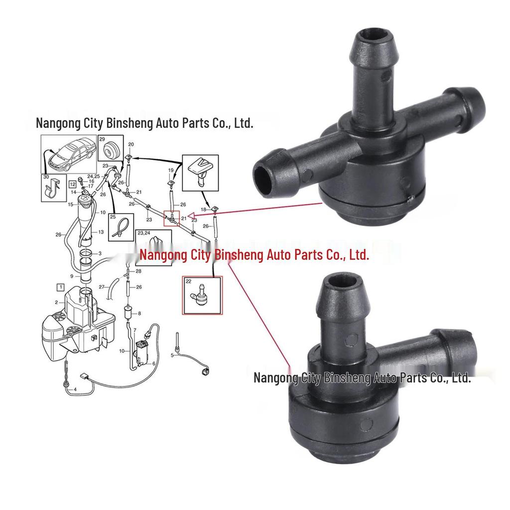 Torkararmskontrollventil för Volvo C30, C70, S40 - Artikelnummer 31391513