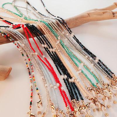 Bohemian Style Mask Chain Glasses Hanging Rope Anti-lost Strap Colourful Necklace Eyeglass Sunglasses Neck Chain For Women