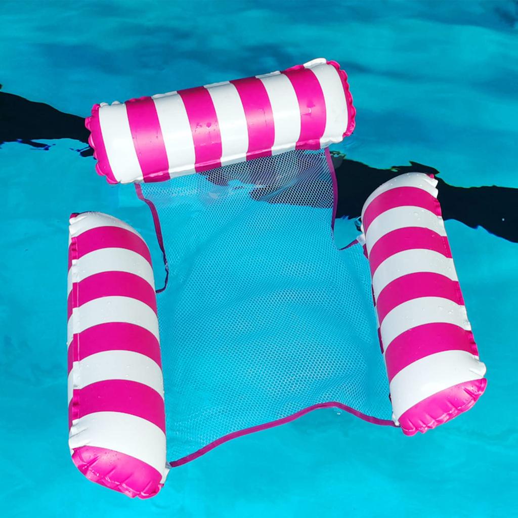 Inflatable Float, Water Hammock, Adult Float Bed, Strong Buoyancy, Three Floats, 130122cm (Multicolored), 120kg Weight Capacity, Includes 2 Repair