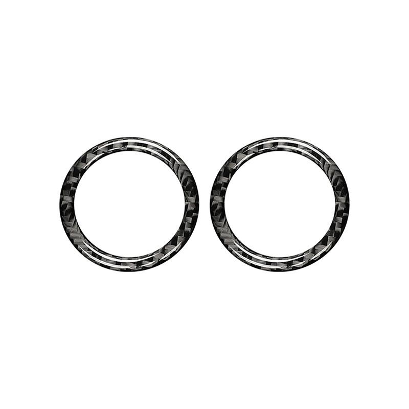 

Автомобильное кольцо из углеродного волокна на передней двери, стереодинамик, накладное кольцо для Jeep Grand Cherokee 2011-2017 2018, интерьер Carbon Black