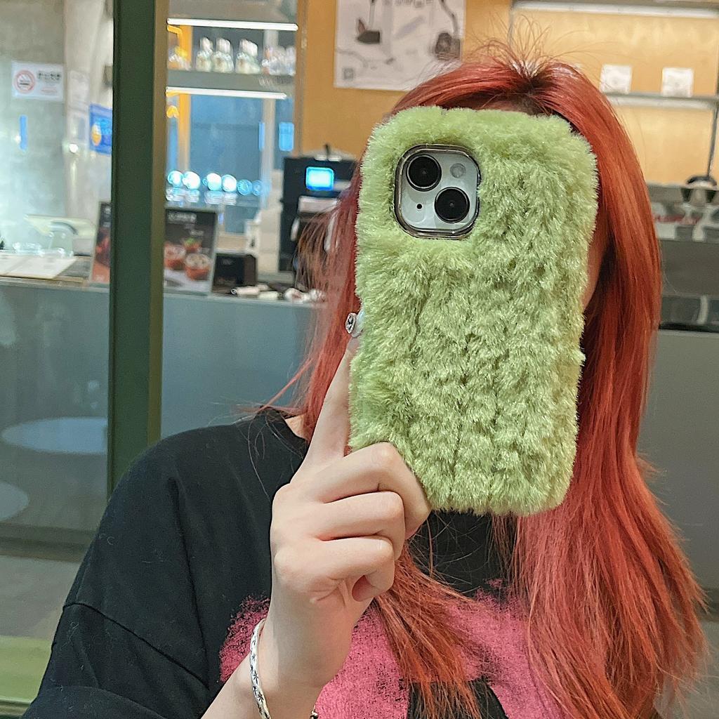 Toamnă și Iarnă Simplu Culoare Solidă Candy Pluș IPhone 15 Promax pentru Apple 16 Carcasă Telefon 13 Moale 12 Feminin 14 Masculin