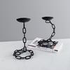 Metal Candle Holder Vintage Chain Candlestick Chain Candlestick Entangle Candle Stick Holder Home Decoration Accessories
