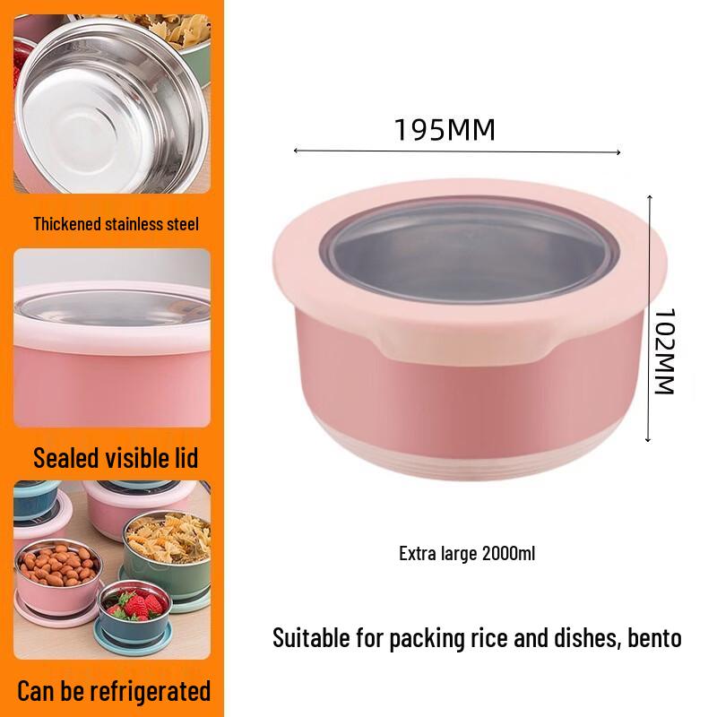 

Ruhan Round Stainless Steel Food Storage Container