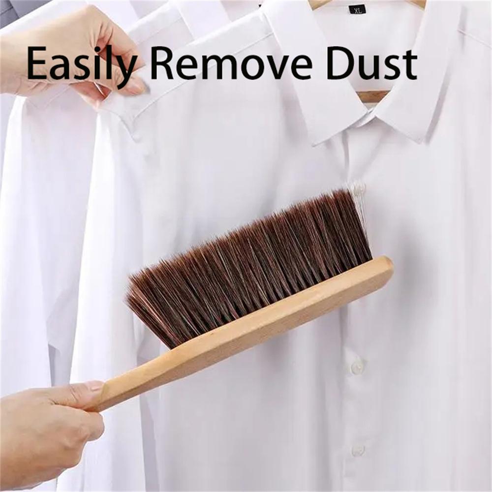 Natural Wood Bristles Brush Anti-static Desktop Bar Grinder Coffee Powder Cleaning Brushes Domestic Bed Sweeping Broom
