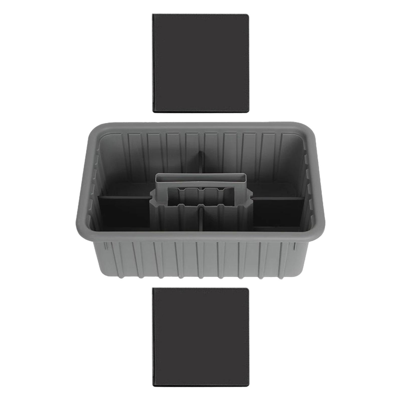 

Tools Organizer Box Removable Dividers Hardware Box Work Bench Parts Storage Case for Home Garage Repair Toolbox сірий колір