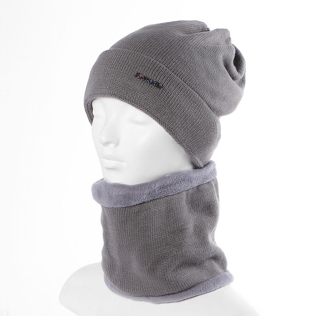 Winter Cold Weather Knit Neck Warmer, Mock Toshi Beanie Hat Set