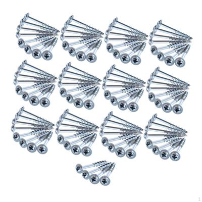 100 Pieces Self Drillings Screws Woodworking Phillips Truss Head Tapping Half