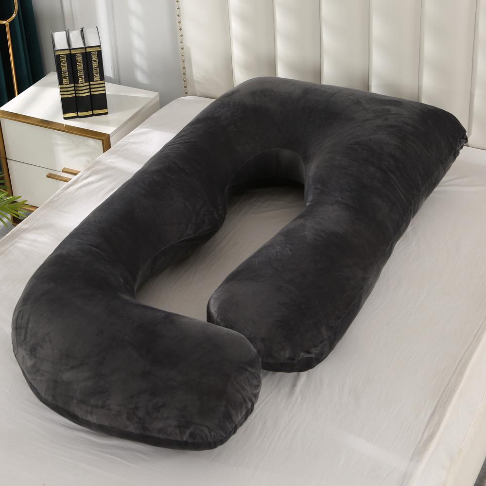 High-Density Solid Color Maternity Pillow for Pregnancy, Side Sleeping, Breastfeeding, and Headboard Support