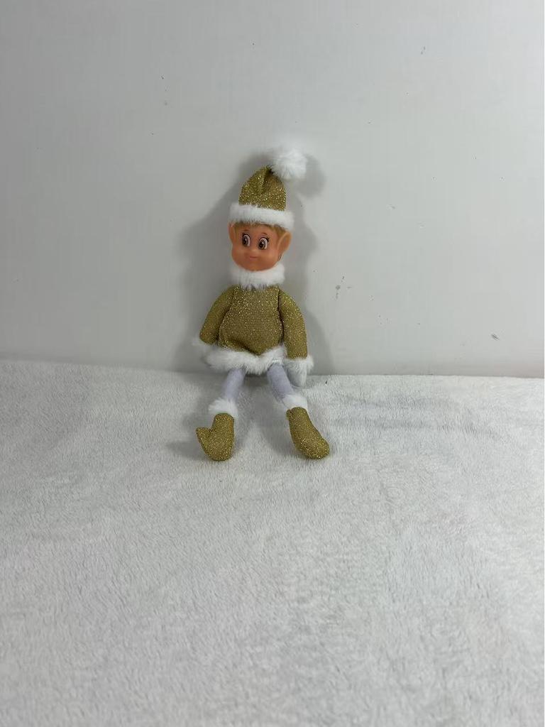 Christmas Elf Silicone Doll Ornament - Festive Atmosphere Bookshelf Decoration