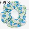 6pcs/lot Hair Scrunchies Bands Scrunchy Ties Ropes Ponytail Holder for Women Accessories Fabric Headwear Ditsy Floral Sweet Cute