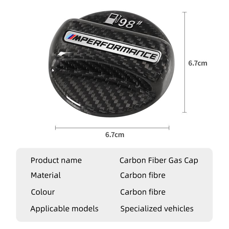 BAGP9 2026 Car Sticker Real Carbon Fiber Gas Fuel Tank Cover Oil Filler Dustproof Cap For BMW M Performance 1 2 3 4 5 7 Series X1 X2 X