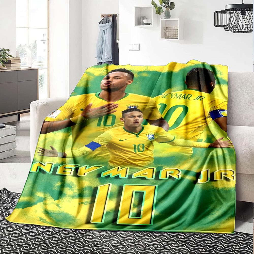 1pc Neymar11 Blanket, Gift, for Men and Women, Soft Blanket, Good for Sofa Bed Couch Travel, Lightweight Flannel Blanket