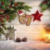Weihnachtsanhänger Acryl Lebkuchen Zahl 67 Anhänger mit Hut Festliche Weihnachtsbaumdekoration Weihnachtsgeschenk