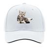 Breathable Baseball Cap with Cute Kitten Print  Adjustable Casual Sun Hat for Everyday  Outdoor W Sandwich Baseball Cap