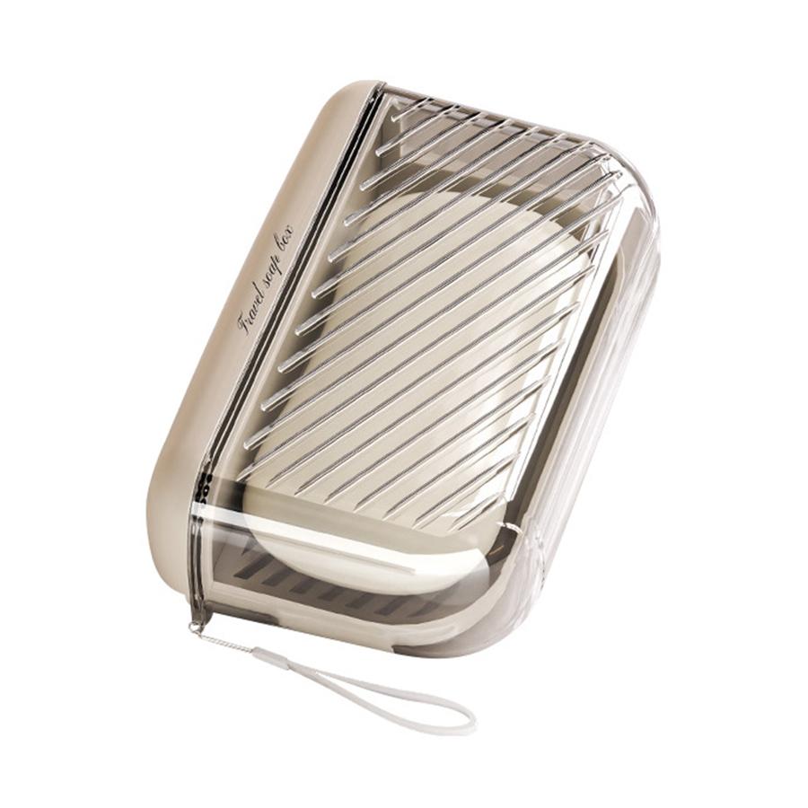 Travel Soap Dish Pink With Transparent Sealing Cover Portable Soap Box Outdoor Tourism Bathroom Soap Rack Storage Container