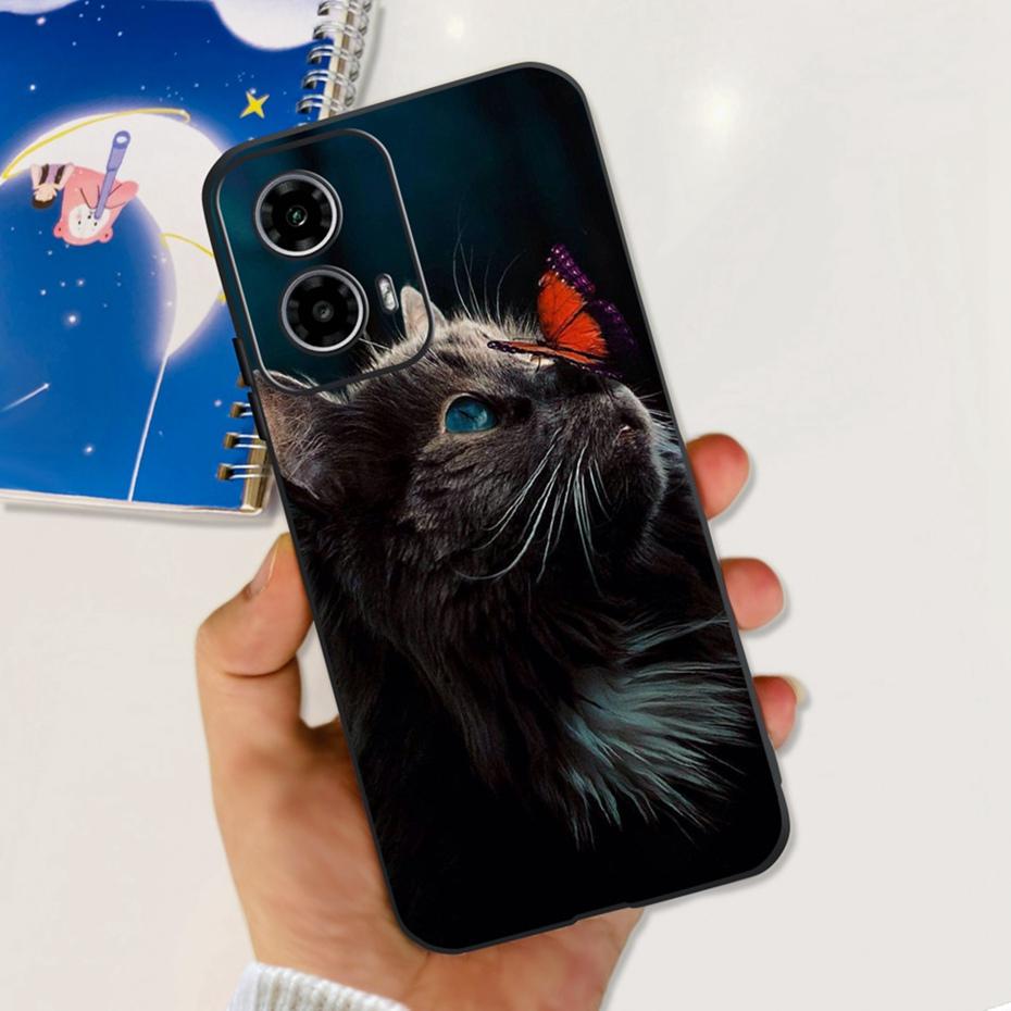 Phone Case For Motorola Moto G24 G34 2024 Cute Love Pattern Soft Silicon Back Cover For MOTO G24 G34 4G 5G