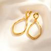 Irregular Geometric Earrings for Women Gold Color Stainless Steel High Quality Earrings Exaggerated Party Jewelry Gift