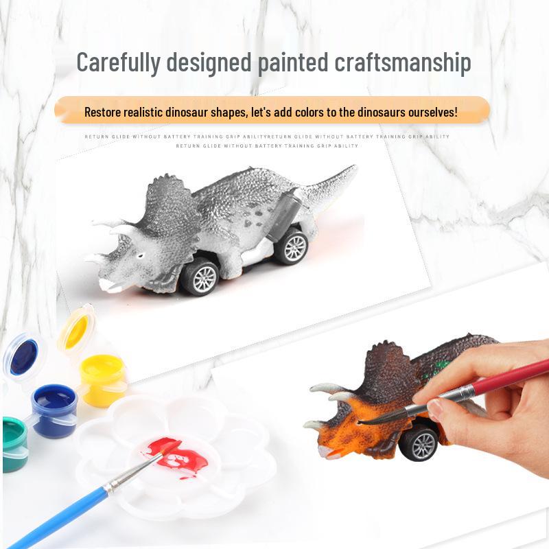 Tyrannosaurus Rex Pull-Back Car: Durable PVC Toy for Kids