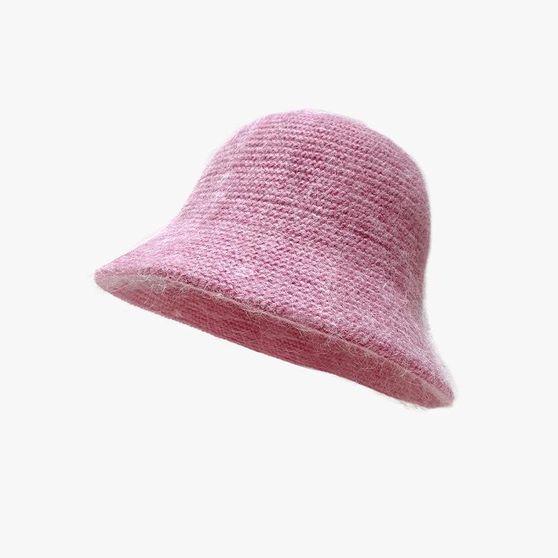 Women's Autumn and Winter Korean Version Versatile Wool Hat Cold Hat Winter Warm Ear Protection Big Head Bucket Hat