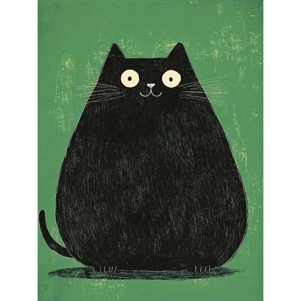 Japanische Katze isst Nudeln Leinwandposter Katze Kaffee Bonjour Mon Amour Küchenwandkunst Drucke für modernes Wohnzimmer Heimdekor