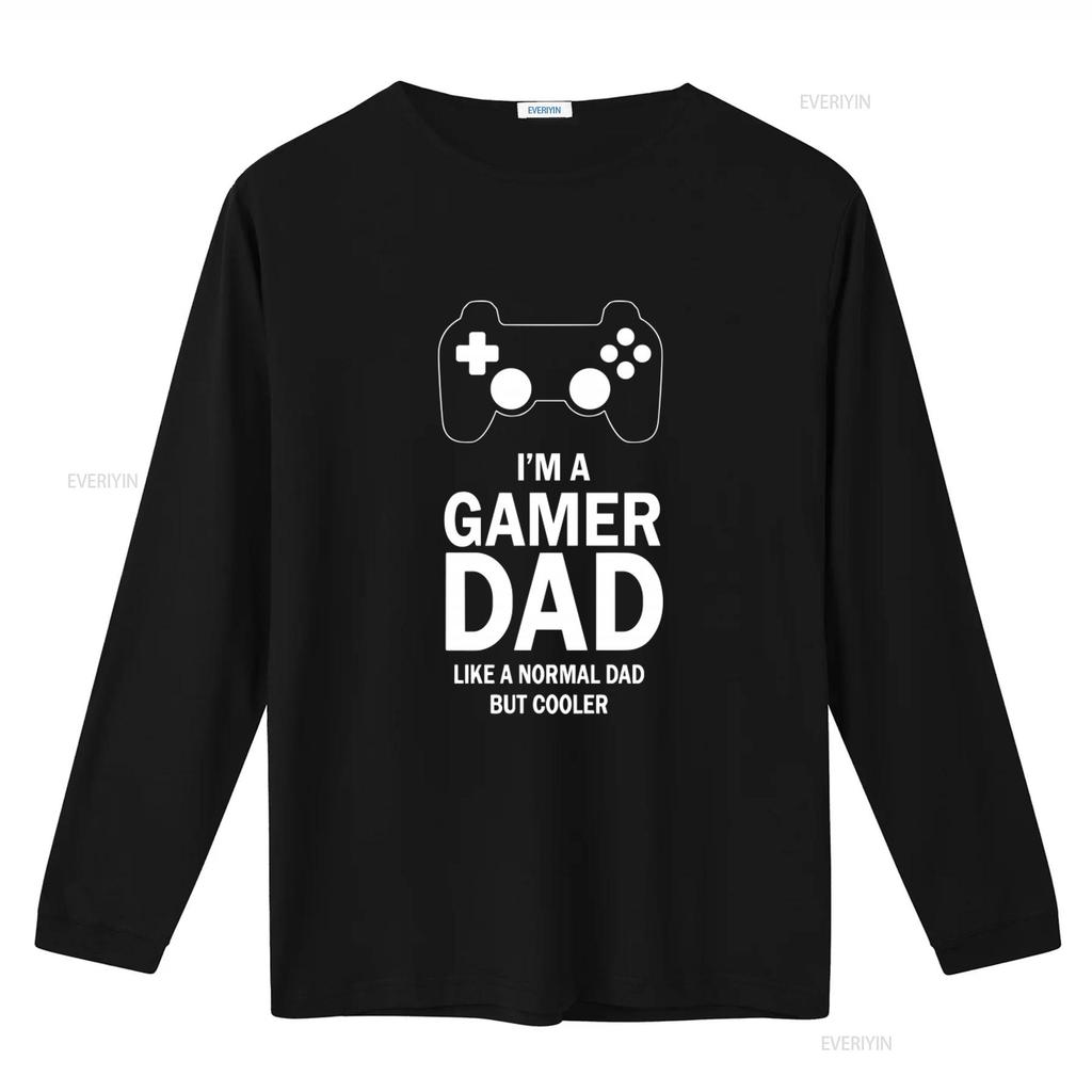 Gamer Dad T Shirt Im A Like Normal But Cooler Mens Fathers Day  vintage Washed Versatile graphic Top For Everyday Wear