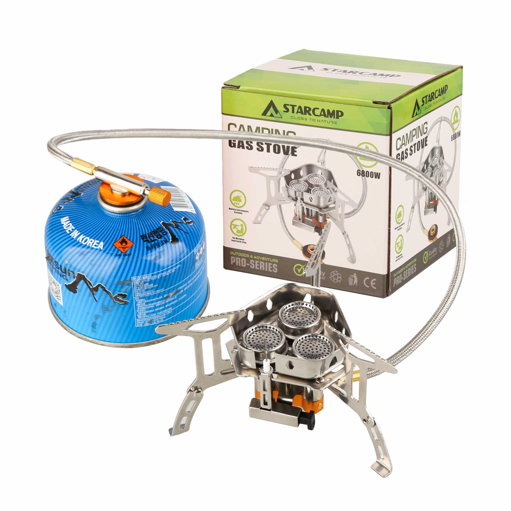 STARCAMP 6800W Outdoor Solo Backpack Hiking Gas Camping Butane Windproof Gas Stove Portable Gas Burner