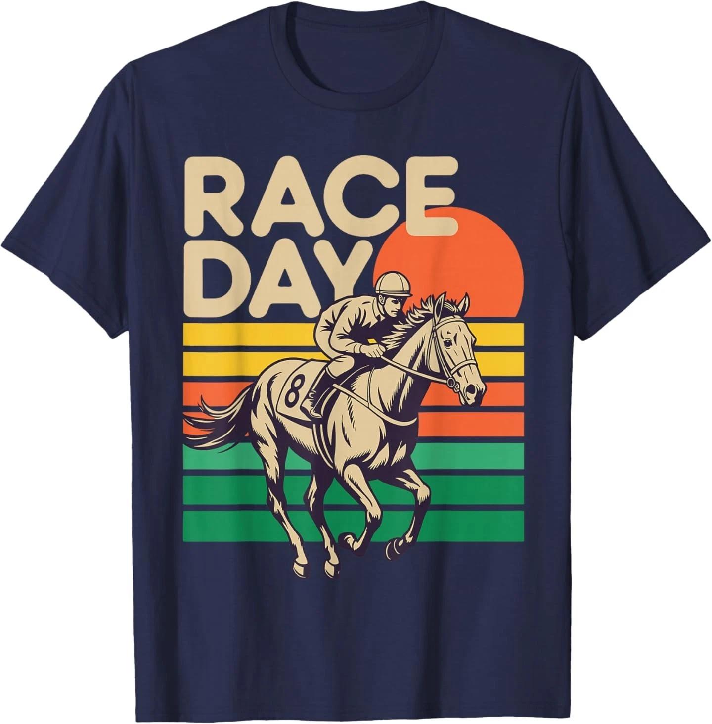 Funny Horse Racing Design for Men Women Horse Racing Lovers T-Shirt L