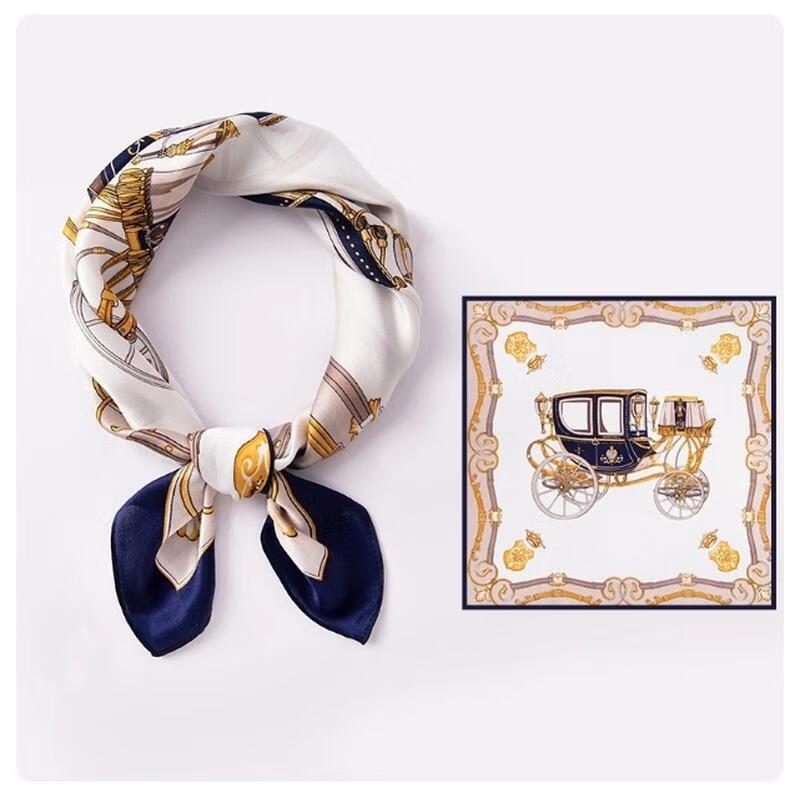 HANDUNYOU Pumpkin Carriage Small Square Scarf