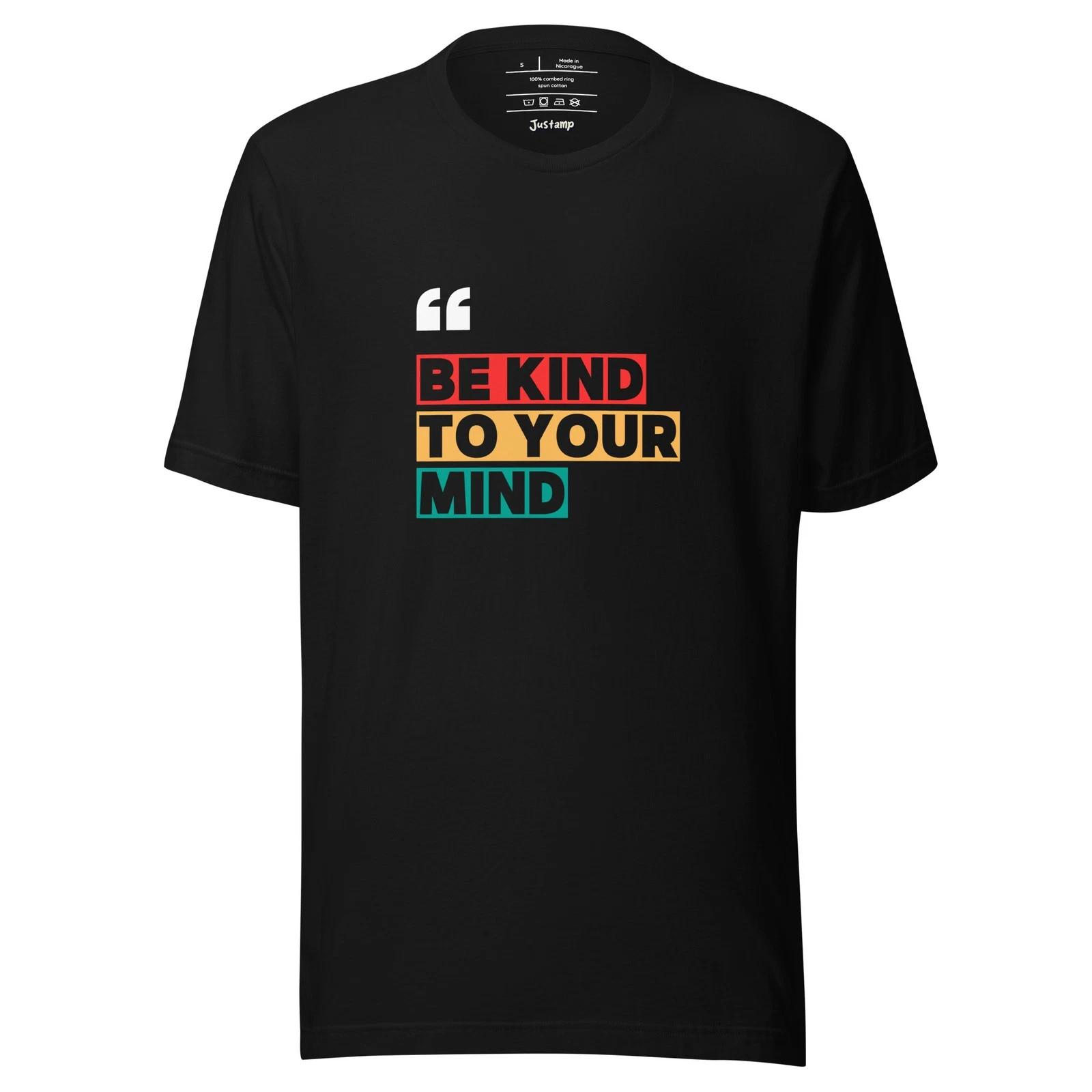 Be Kind to Your Mind Mental Health Quote Graphic T-Shirt L