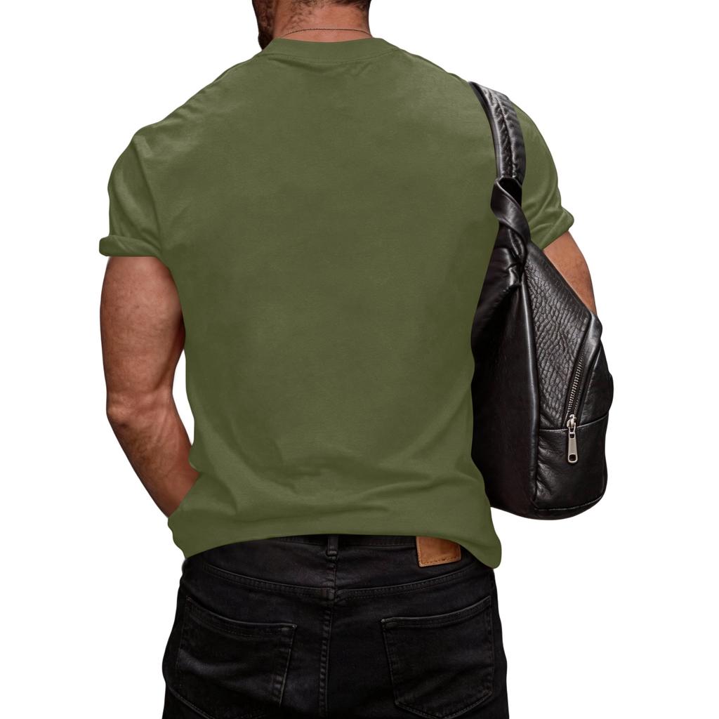 Men's Casual Loose Fit Short Sleeve T-Shirt Crew Neck Printed Graphic Tee Summer Top for Everyday Wear