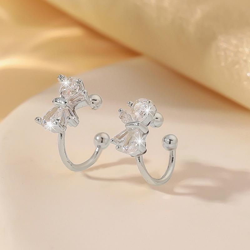 Kupfer Zirkonia Schleifen Ohrstecker: Modischer Ohrschmuck im koreanischen Stil