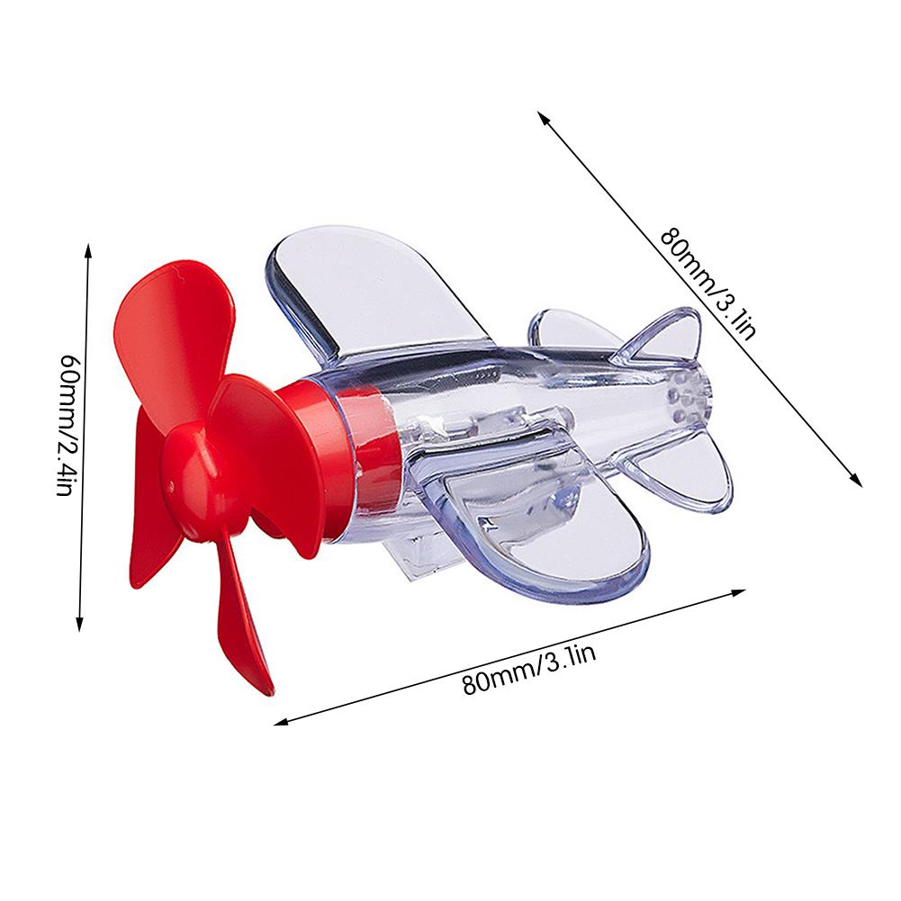 Wind Powered LED Airplane Ornament,Motorcycle & Car Electric LED Colorful Lights Rotatable Airplane Wind-Powered Airplane Decor