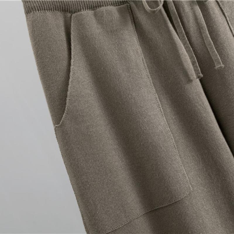 Fashion Set Women's Spring and Autumn Casual Knitted Checked Sweater Two-piece Set