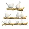 Resin Birds Wall Hook Decorative Birds on Tree Branch Coat Hook Farmhouse Wall Mounted Hanger for Entryway Coats Hats Keys Towels