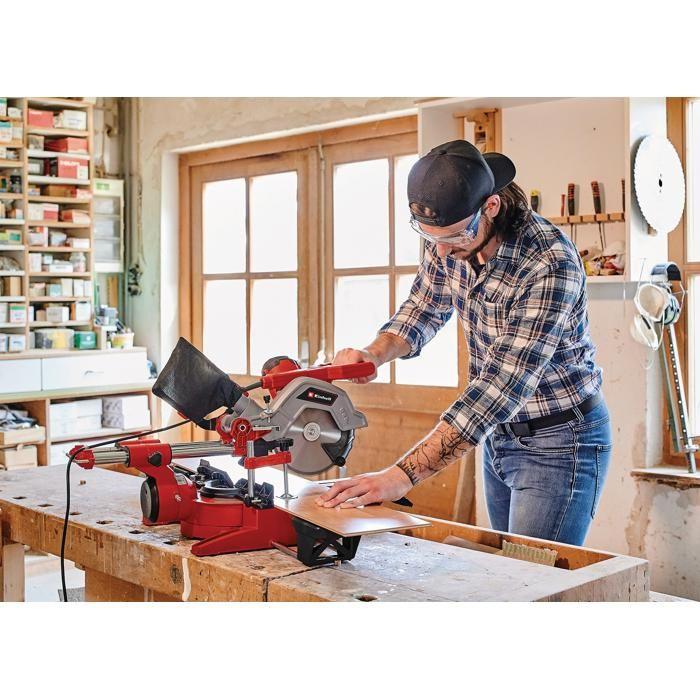 Einhell Scie à onglet radiale TE-SM 216 Dual (1 800 W, fonction de traction, laser)