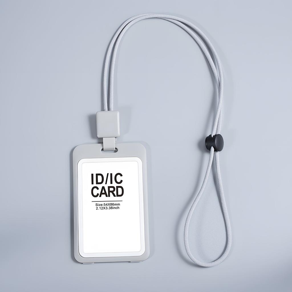 2D ID Card with A Double-Sided Display and Lanyard, Featuring A Retractable Badge Holder, Suitable for Employee Identification, Work Badges