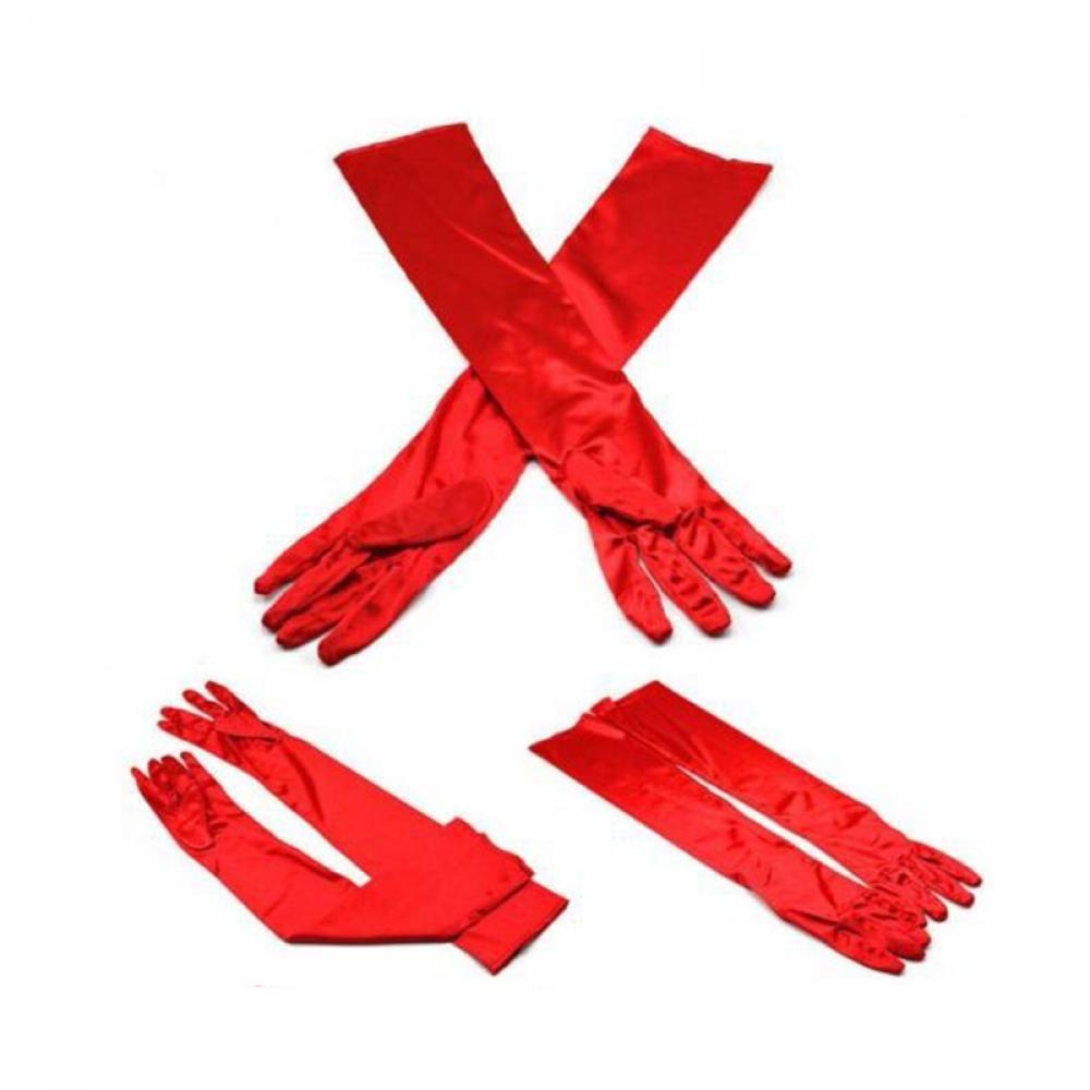 

Lady Opera Bridal Evening Party Satin Gloves Long Prom Costume