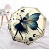 1pc Fairy Butterfly Automatic Open/Close Umbrella Compact Folding Umbrella, All-Season Portable Umbrella for Women/Men130