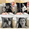 Model KKate MMoss Cushion Cover Natural Linen Organic Fabric DoubleSided Printing Room Sofa Decor Pillow Case