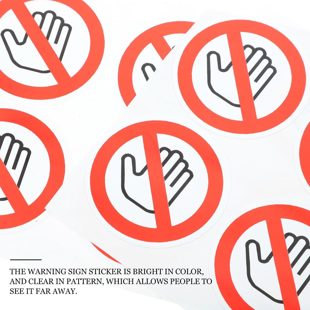 Sewrroro Label Warning Vinyl Sticker Peelable Sticker Small Sign Do Not Touch Car Decal Sticker Danger, Do Not Touch Sticker Stop Adhesive Vinyl