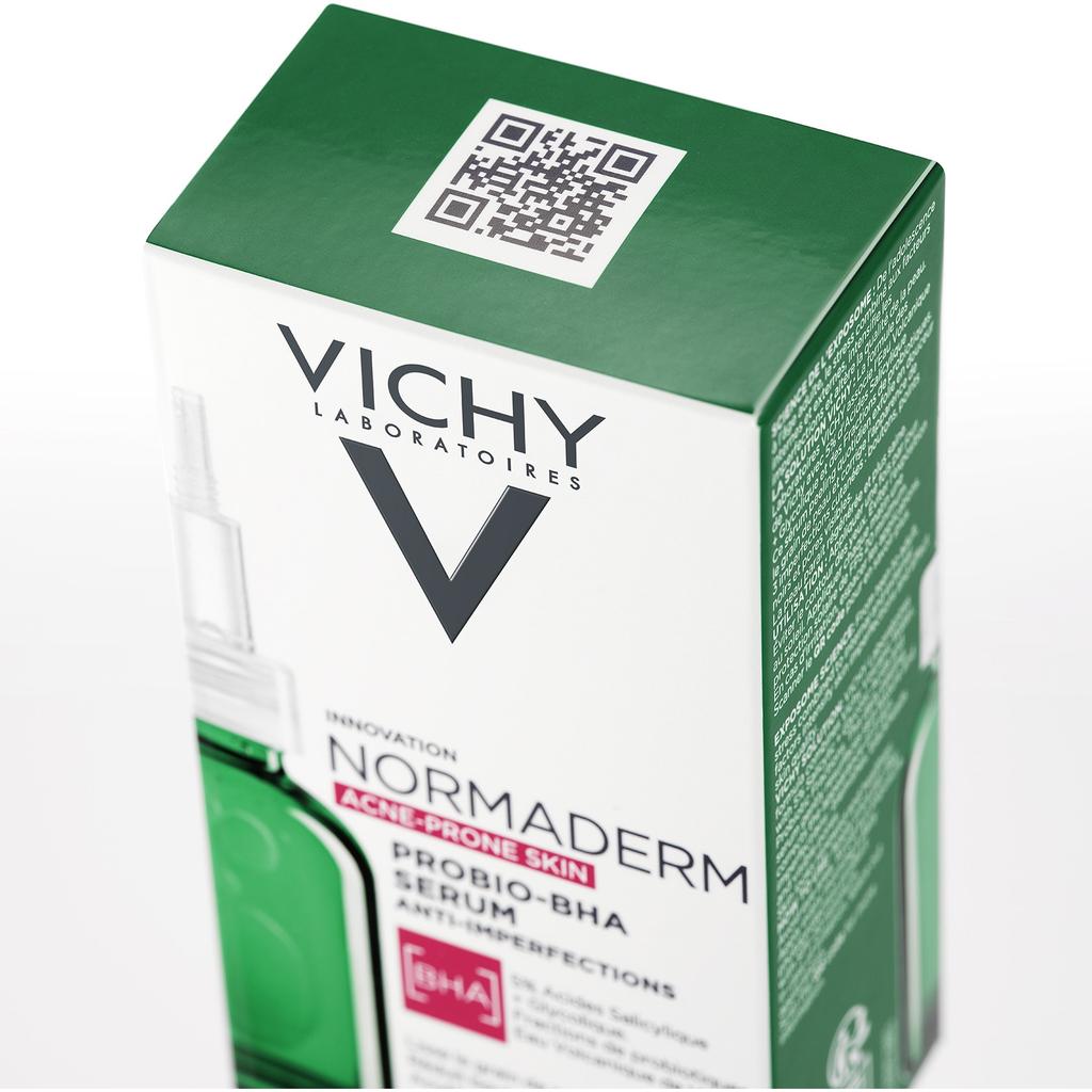 Vichy Normaderm Probio-BHA Anti-Imperfection Serum 30ml for Oily & Acne-Prone Skin, Oil Control, Blemish Treatment, Pore Refining