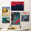 Berühmte Amerikanische Klassische Horror Jaws Filmplakate Retro Küstenstadt Drucke Leinwandmalerei Wandbilder Heim Wohnzimmer Dekor