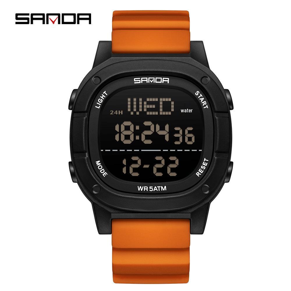 Sanda 9078: Luminous Waterproof Sports Watch for Teens and Adults with Alarm Feature
