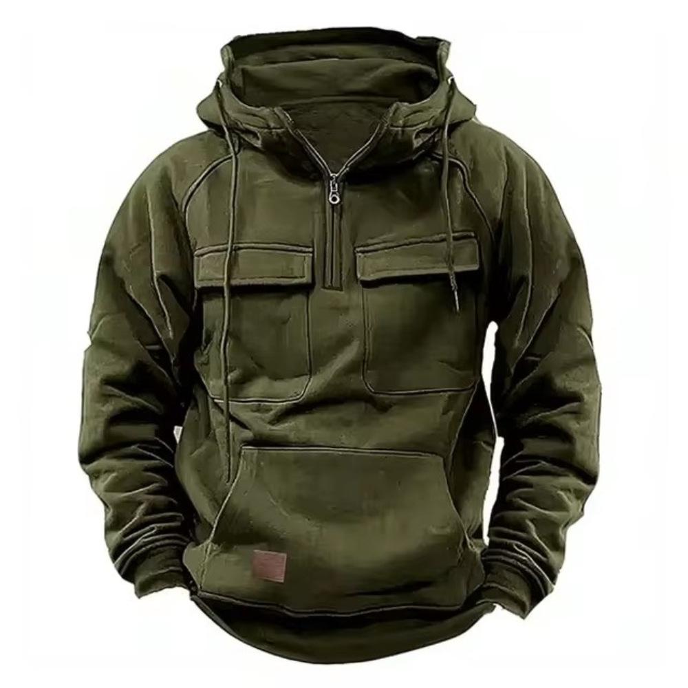 Podzim Zima Mikiny Pánské Zip Patchwork Teplé fleecové mikiny Vícekaps Pánská Móda Bunda s kapucí Silná outdoorová mikina