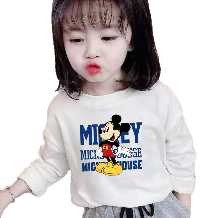 2024 Spring/Autumn Kids' Long Sleeve Pure Cotton Cartoon Top
