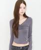 ILLIGO Lace Corset Long Sleeve Charcoal